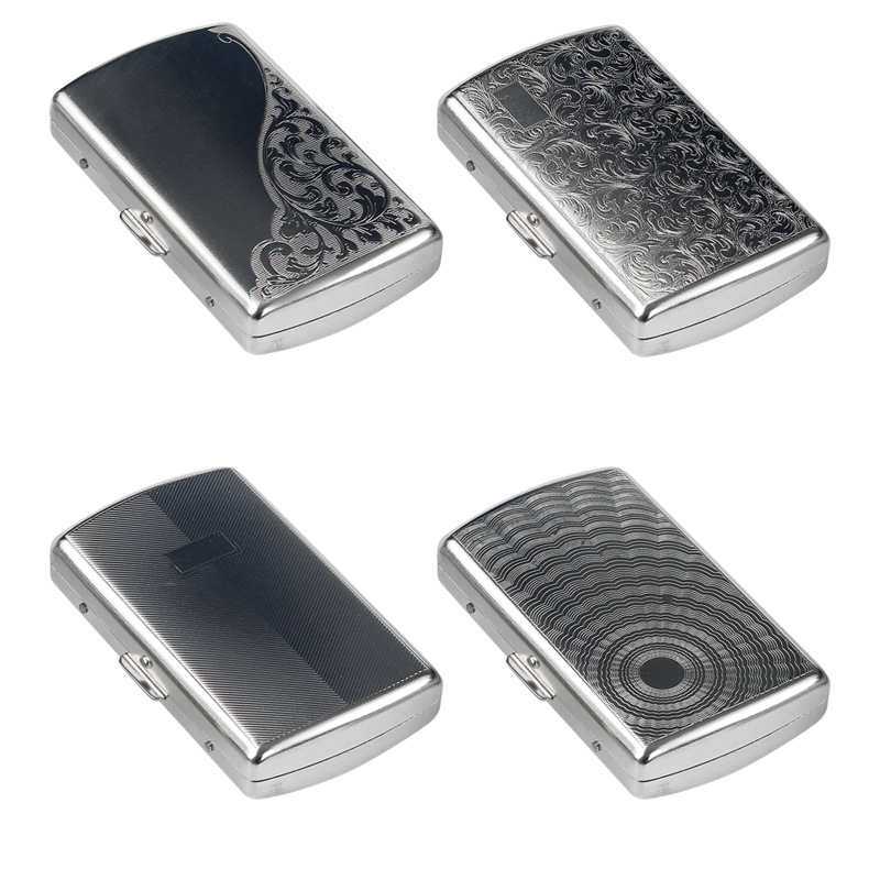 Premium Cigar Case - Portasigarette in Metallo, Contenitore per 12