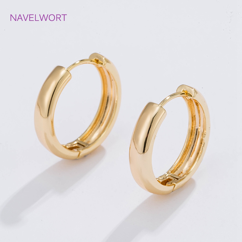 Gold Plated Jewelry - Orecchini a cerchio placcati in oro