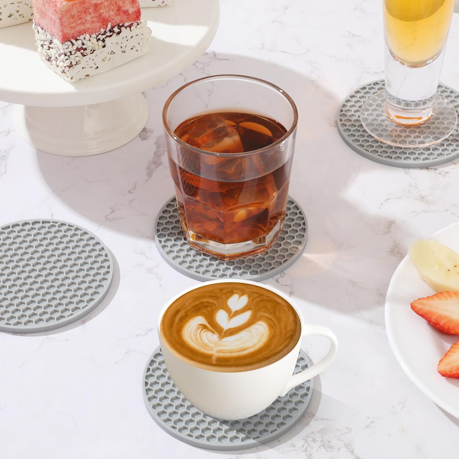 Set sottobicchieri in silicone - Marble Coaster Set recensione e prezzo