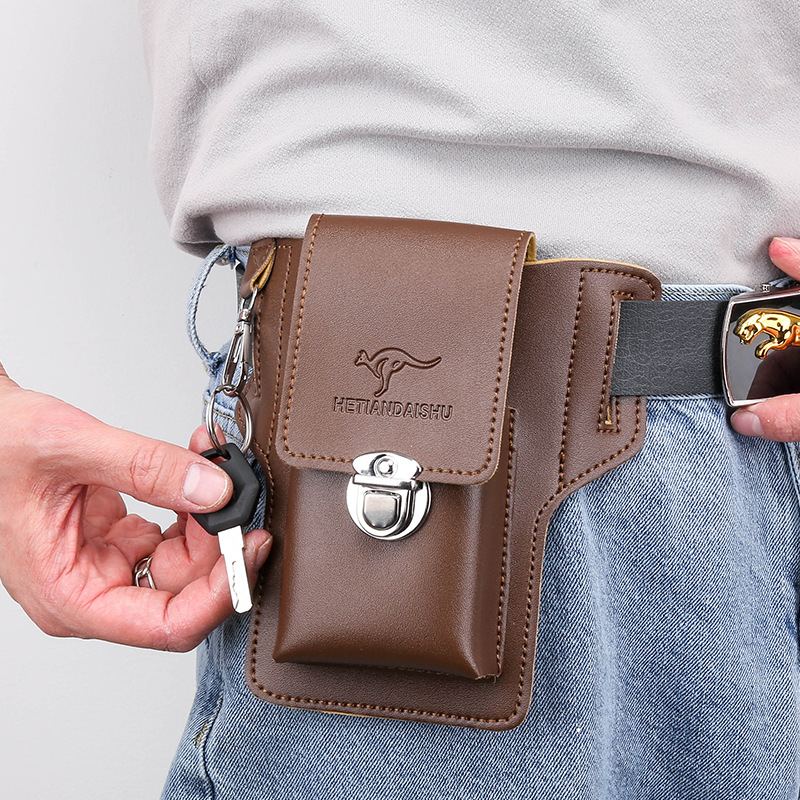 Custodia a fondina da cintura  - Leather Wallet Men recensione e prezzo