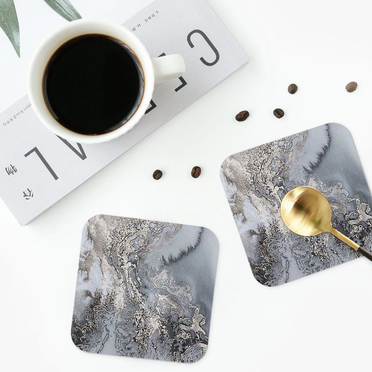 Sottobicchieri in marmo grigio - Marble Coaster Set recensione e prezzo